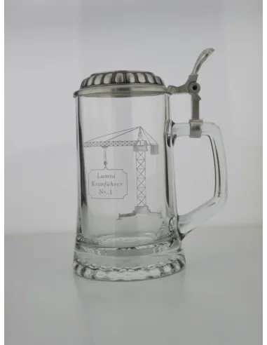 Bierseidel mit Zinndeckel