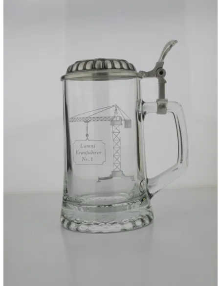 Bierseidel mit Zinndeckel